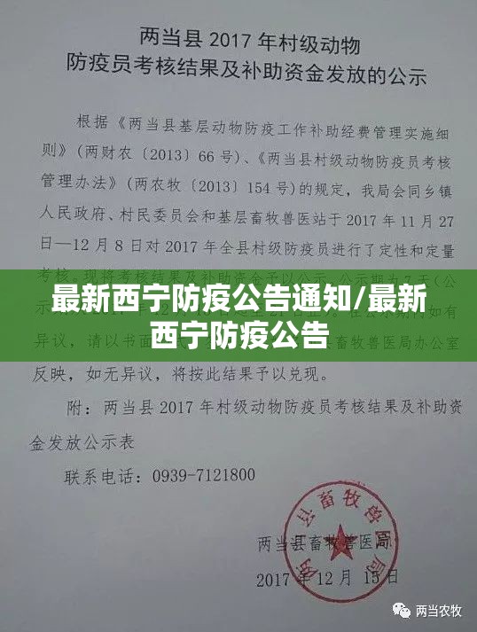 最新西宁防疫公告通知/最新西宁防疫公告