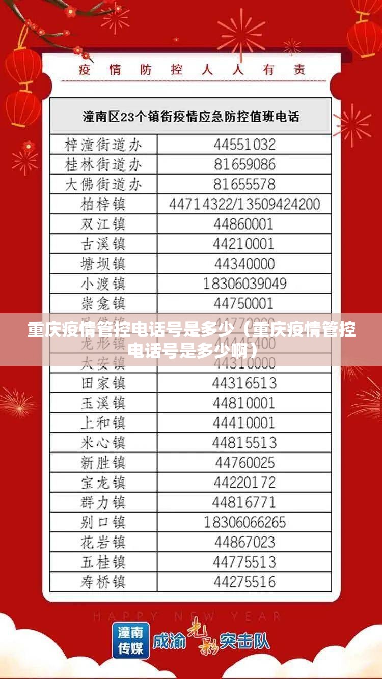 重庆疫情管控电话号是多少（重庆疫情管控电话号是多少啊）