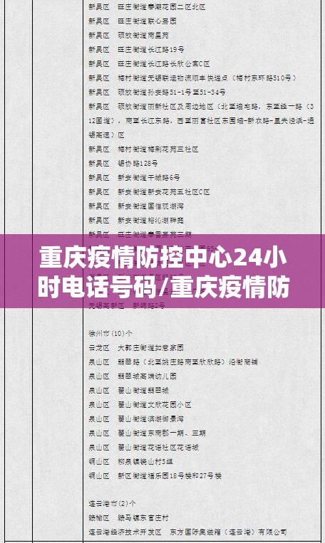 重庆疫情防控中心24小时电话号码/重庆疫情防控中心24小时电话