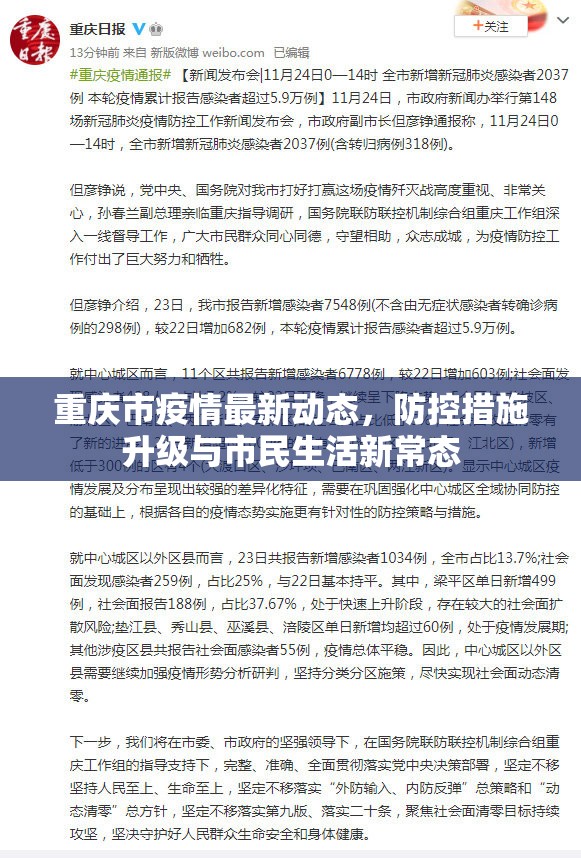 重庆市疫情最新动态，防控措施升级与市民生活新常态