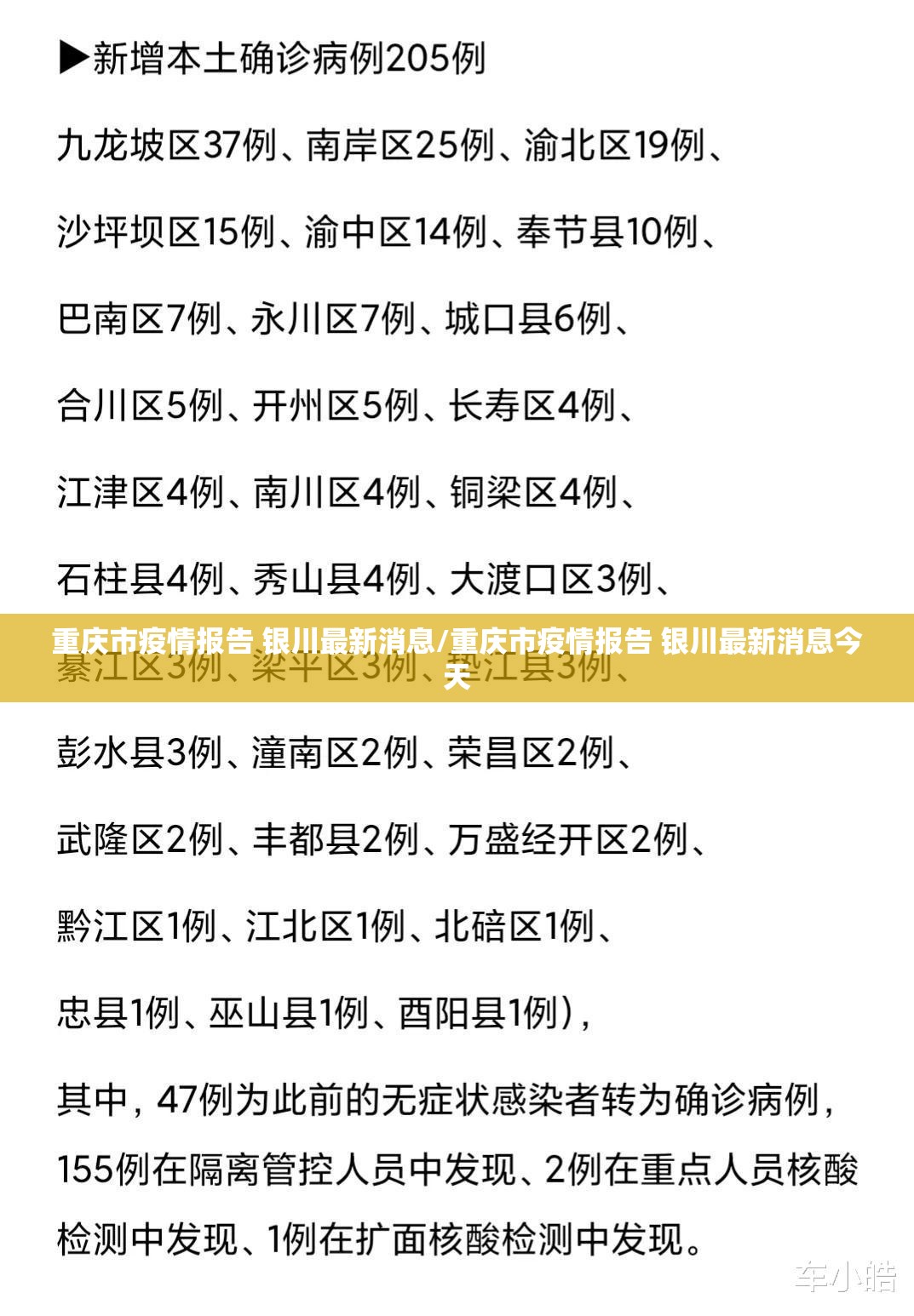重庆市疫情报告 银川最新消息/重庆市疫情报告 银川最新消息今天