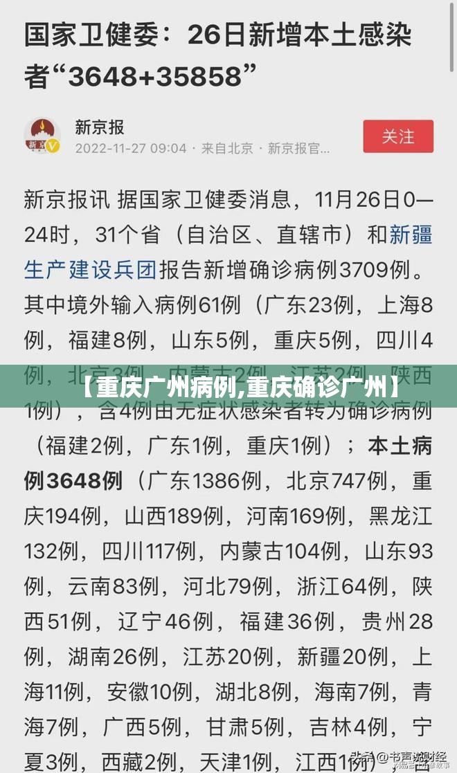 【重庆广州病例,重庆确诊广州】