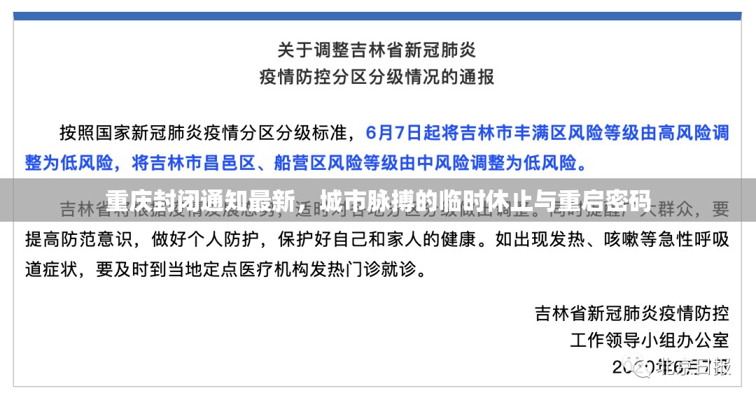 重庆封闭通知最新，城市脉搏的临时休止与重启密码