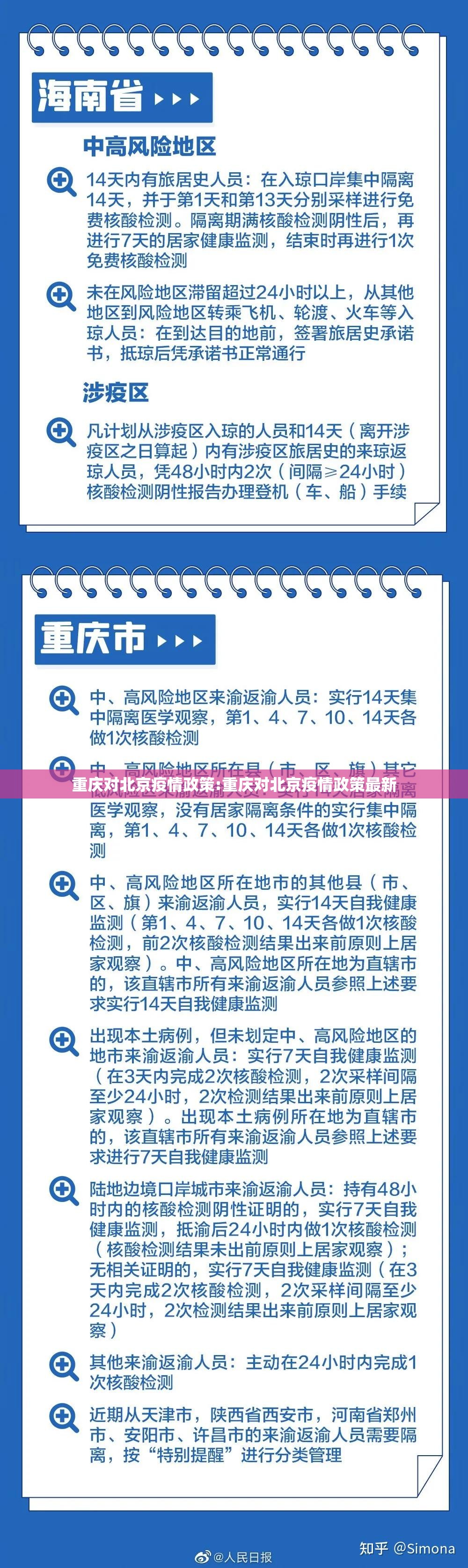 重庆对北京疫情政策:重庆对北京疫情政策最新