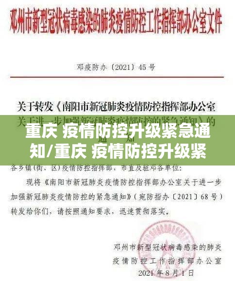 重庆 疫情防控升级紧急通知/重庆 疫情防控升级紧急通知最新