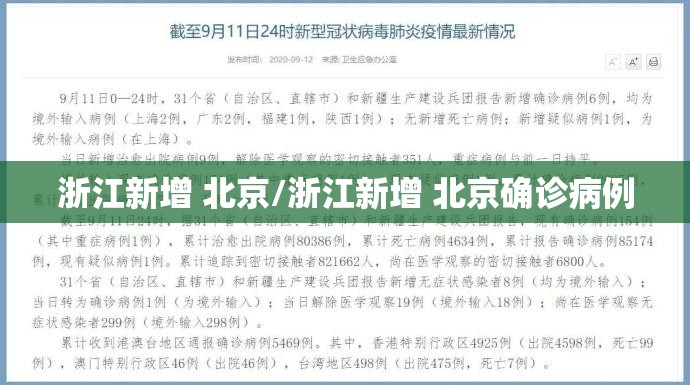 浙江新增 北京/浙江新增 北京确诊病例