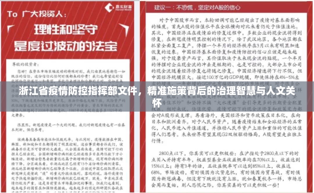 浙江省疫情防控指挥部文件，精准施策背后的治理智慧与人文关怀