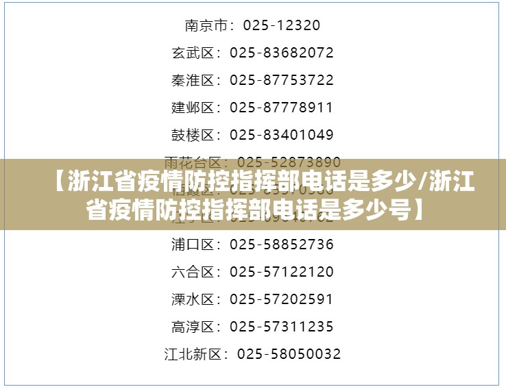 【浙江省疫情防控指挥部电话是多少/浙江省疫情防控指挥部电话是多少号】