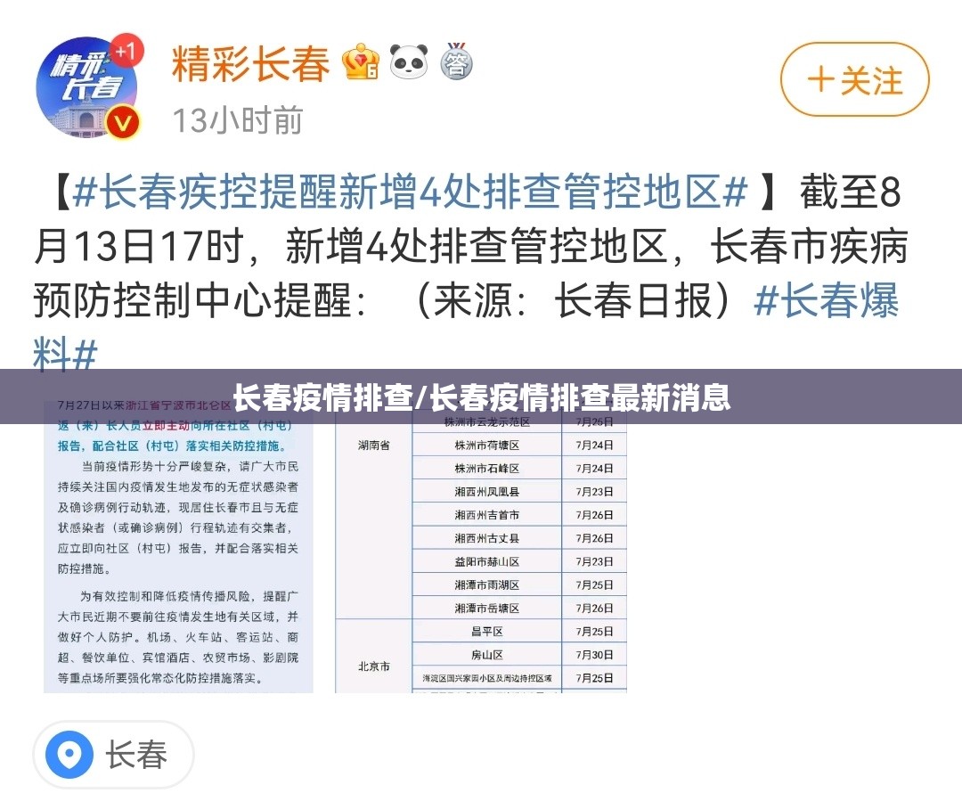长春疫情排查/长春疫情排查最新消息
