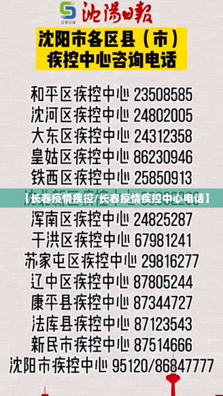 【长春疫情疾控/长春疫情疾控中心电话】