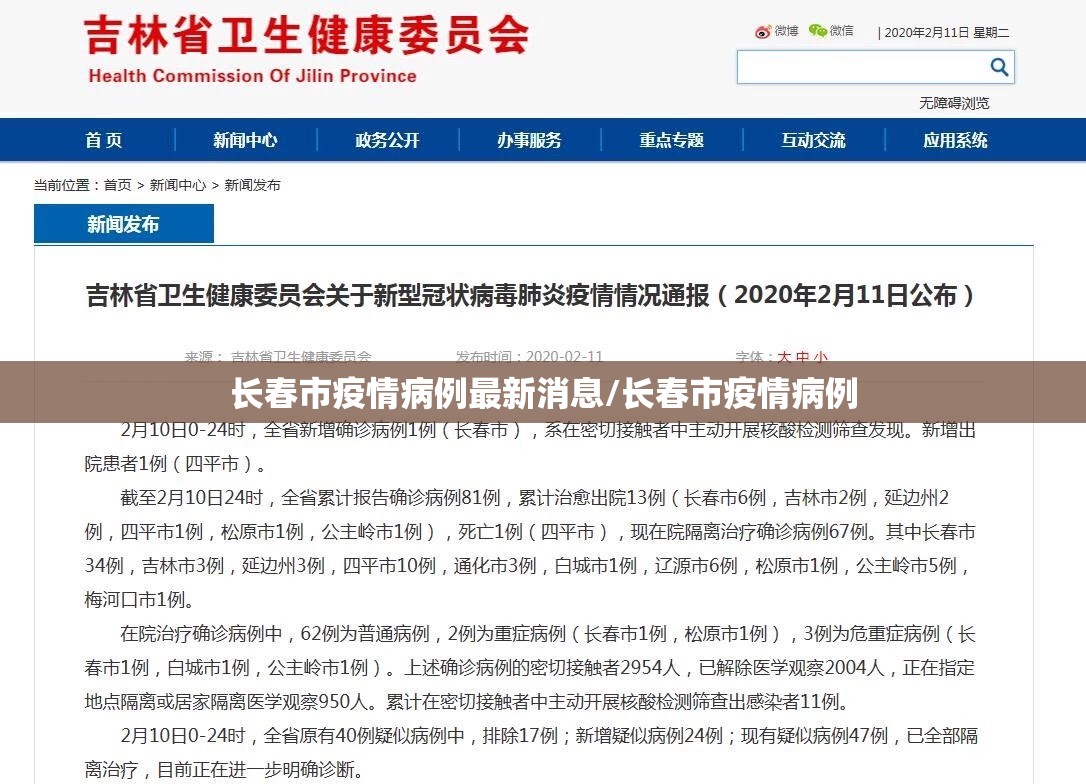 长春市疫情病例最新消息/长春市疫情病例
