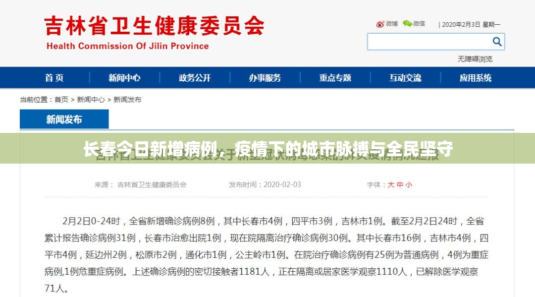 长春今日新增病例，疫情下的城市脉搏与全民坚守