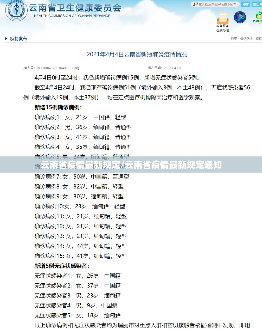 云南省疫情最新规定/云南省疫情最新规定通知