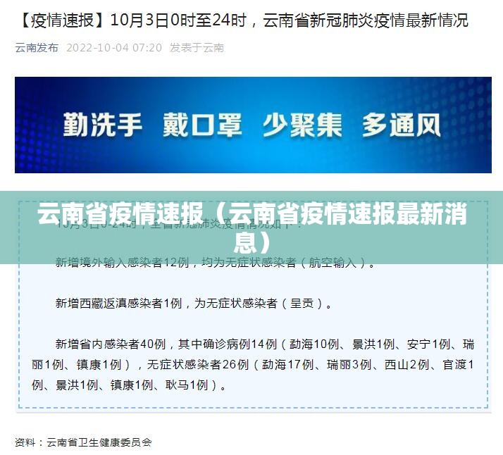 云南省疫情速报（云南省疫情速报最新消息）