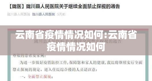 云南省疫情情况如何:云南省疫情情况如何