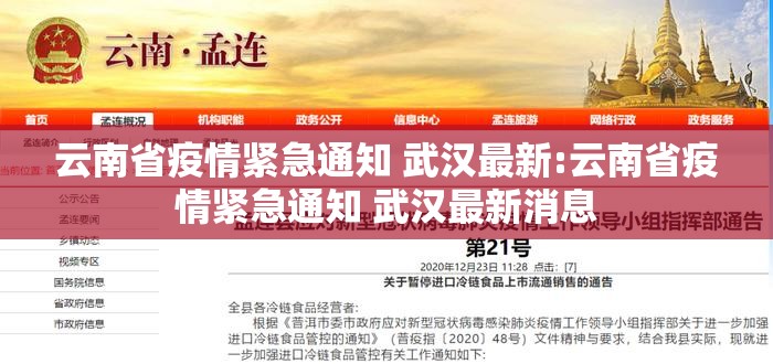 云南省疫情紧急通知 武汉最新:云南省疫情紧急通知 武汉最新消息