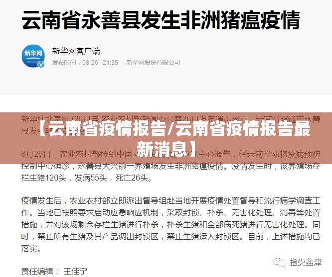 【云南省疫情报告/云南省疫情报告最新消息】