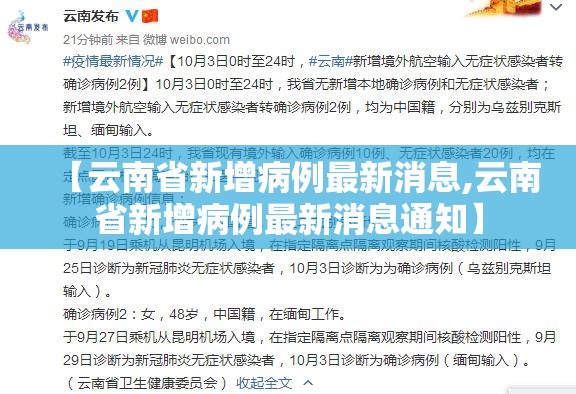 【云南省新增病例最新消息,云南省新增病例最新消息通知】