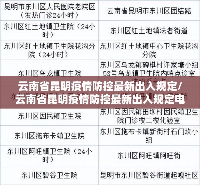 云南省昆明疫情防控最新出入规定/云南省昆明疫情防控最新出入规定电话