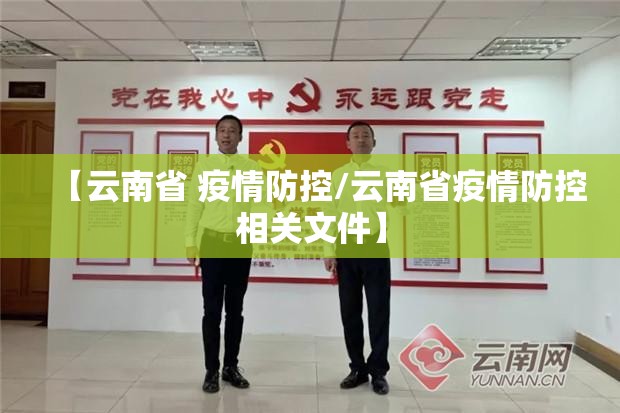 【云南省 疫情防控/云南省疫情防控相关文件】